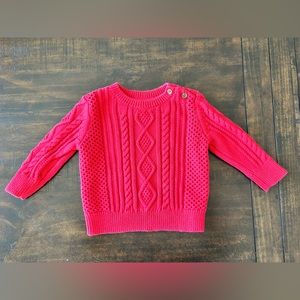 Baby boy red GAP cable knit sweater